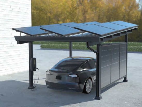 Solar Carport ist ein Carport mit Photovoltaik Dachmodulen